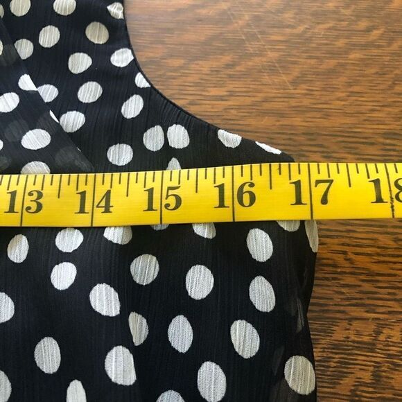 NEW Calvin Klein Black with White Polka Dots Trapeze Dress NWT - Picture 9 of 12